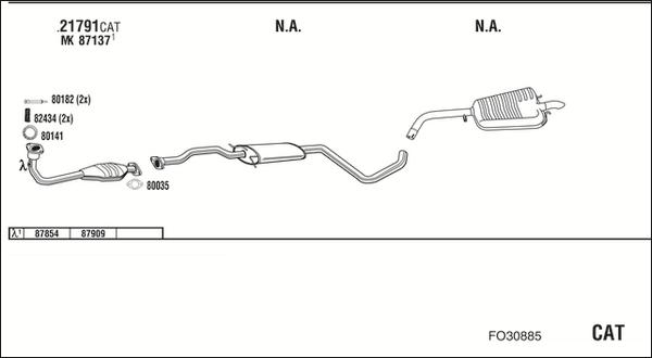 Fonos FO30885 - Система выпуска ОГ autosila-amz.com