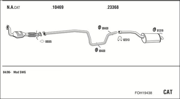 Fonos FOH19438 - Система выпуска ОГ autosila-amz.com