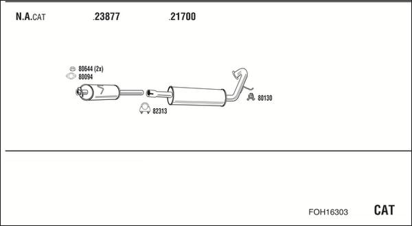 Fonos FOH16303 - Система выпуска ОГ autosila-amz.com