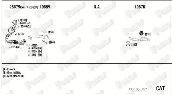 Fonos FOK056757 - Система выпуска ОГ autosila-amz.com