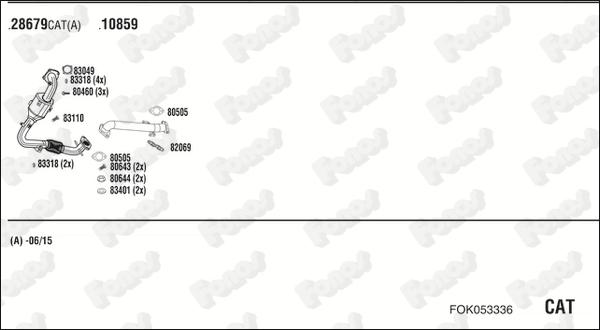 Fonos FOK053336 - Система выпуска ОГ autosila-amz.com