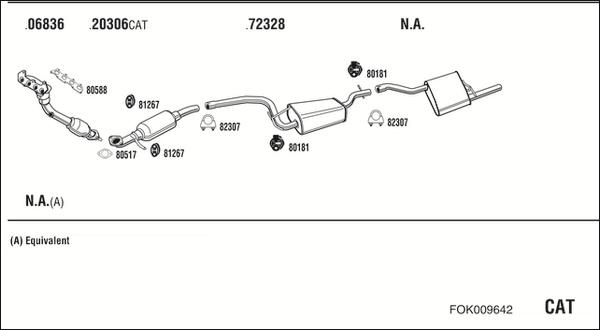 Fonos FOK009642 - Система выпуска ОГ autosila-amz.com