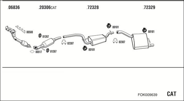 Fonos FOK009639 - Система выпуска ОГ autosila-amz.com