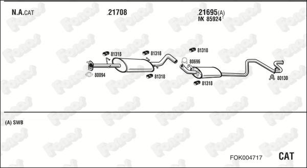 Fonos FOK004717 - Система выпуска ОГ autosila-amz.com