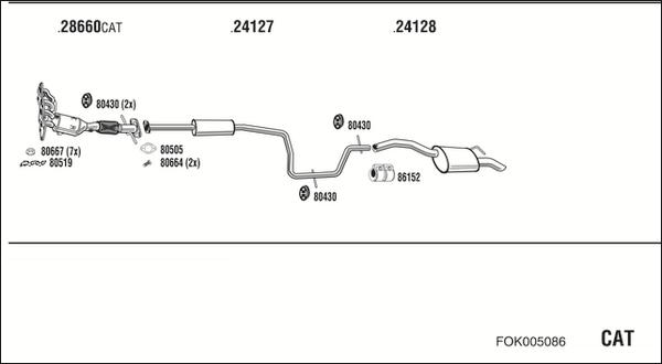 Fonos FOK005086 - Система выпуска ОГ autosila-amz.com