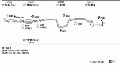 Fonos FOK019443B - Система выпуска ОГ autosila-amz.com