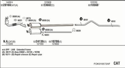 Fonos FOK019572AF - Система выпуска ОГ autosila-amz.com