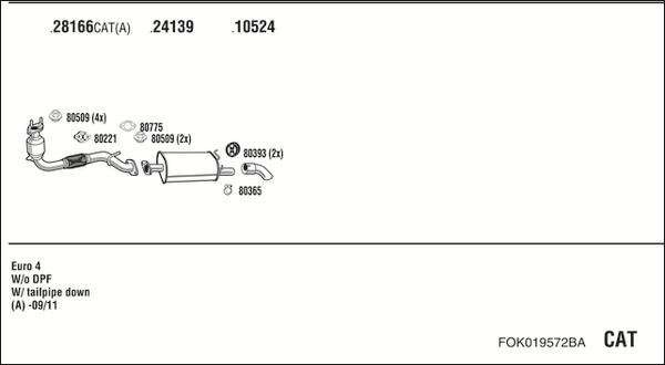 Fonos FOK019572BA - Система выпуска ОГ autosila-amz.com