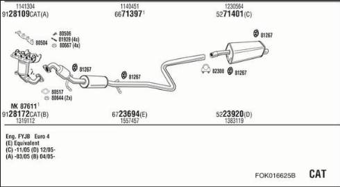 Fonos FOK016625B - Система выпуска ОГ autosila-amz.com