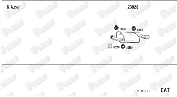 Fonos FOK016032 - Система выпуска ОГ autosila-amz.com