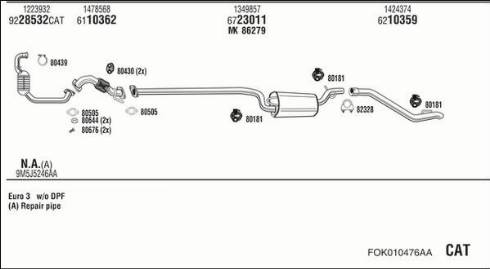 Fonos FOK010476AA - Система выпуска ОГ autosila-amz.com