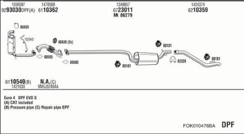 Fonos FOK010476BA - Система выпуска ОГ autosila-amz.com