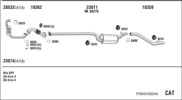 Fonos FOK010304A - Система выпуска ОГ autosila-amz.com