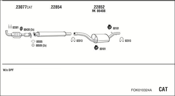 Fonos FOK010324A - Система выпуска ОГ autosila-amz.com