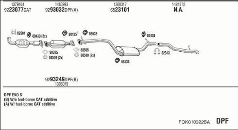 Fonos FOK010322BA - Система выпуска ОГ autosila-amz.com