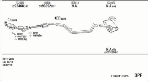 Fonos FOK011892A - Система выпуска ОГ autosila-amz.com