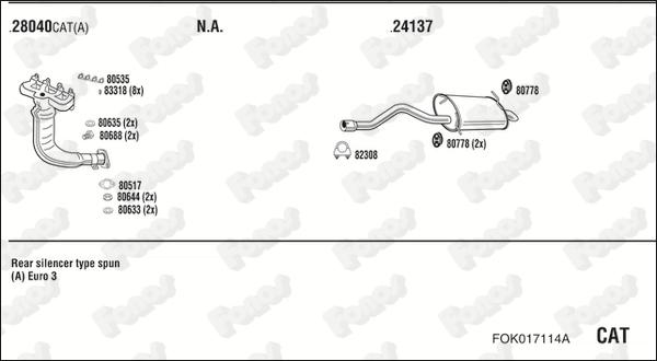 Fonos FOK017114A - Система выпуска ОГ autosila-amz.com