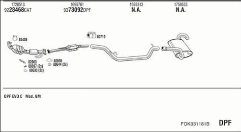 Fonos FOK031181B - Система выпуска ОГ autosila-amz.com