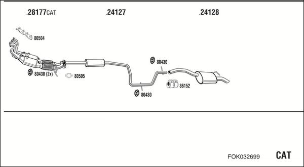 Fonos FOK032699 - Система выпуска ОГ autosila-amz.com