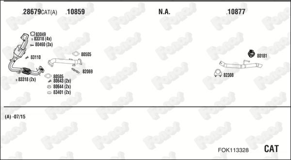 Fonos FOK113328 - Система выпуска ОГ autosila-amz.com