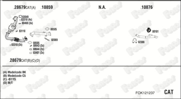 Fonos FOK121237 - Система выпуска ОГ autosila-amz.com