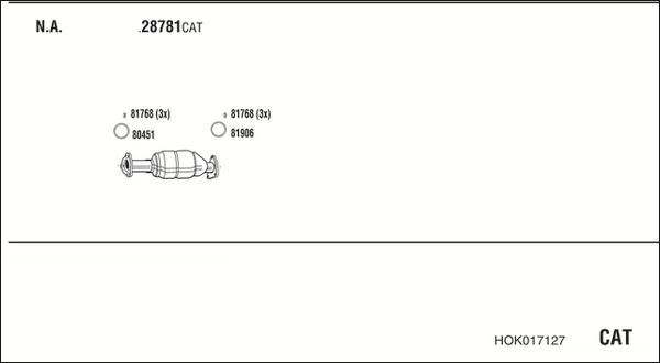 Fonos HOK017127 - Система выпуска ОГ autosila-amz.com