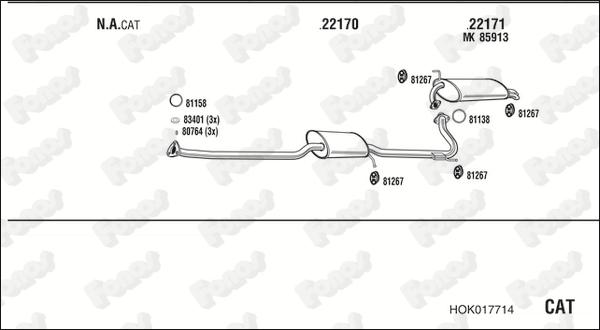 Fonos HOK017714 - Система выпуска ОГ autosila-amz.com