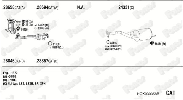 Fonos HOK030358B - Система выпуска ОГ autosila-amz.com