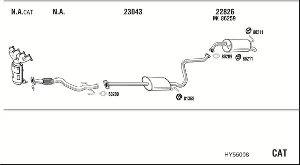 Fonos HY55008 - Система выпуска ОГ autosila-amz.com