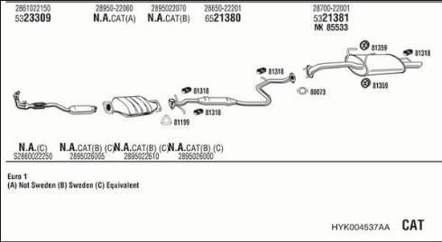 Fonos HYK004537AA - Система выпуска ОГ autosila-amz.com