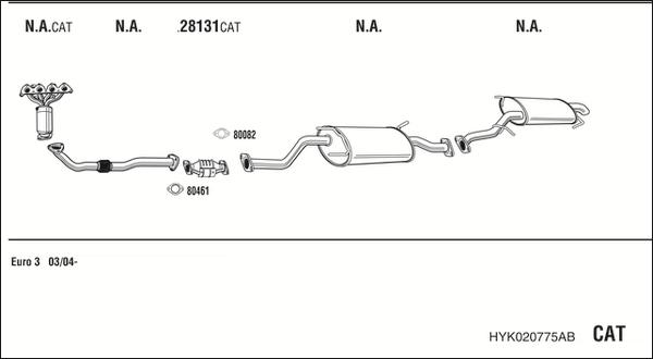 Fonos HYK020775AB - Система выпуска ОГ autosila-amz.com