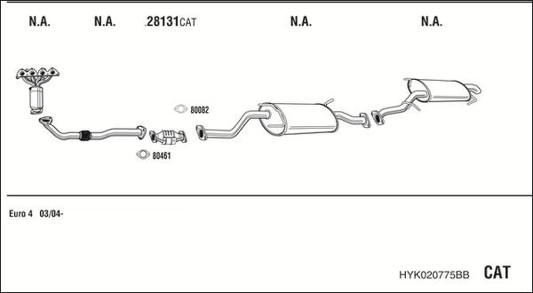 Fonos HYK020775BB - Система выпуска ОГ autosila-amz.com