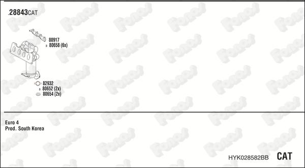Fonos HYK028582BB - Система выпуска ОГ autosila-amz.com