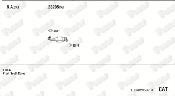 Fonos HYK028582CB - Система выпуска ОГ autosila-amz.com