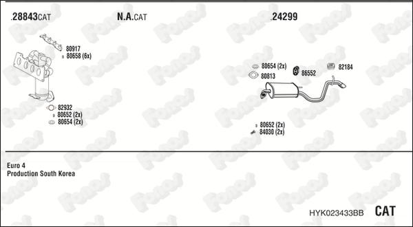 Fonos HYK023433BB - Система выпуска ОГ autosila-amz.com