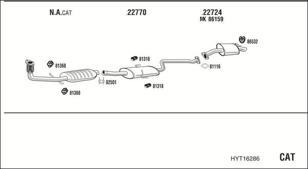 Fonos HYT16286 - Система выпуска ОГ autosila-amz.com