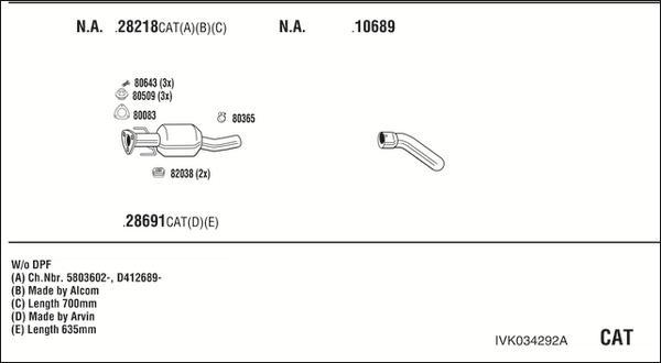 Fonos IVK034292A - Система выпуска ОГ autosila-amz.com