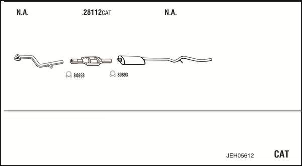 Fonos JEH05612 - Система выпуска ОГ autosila-amz.com