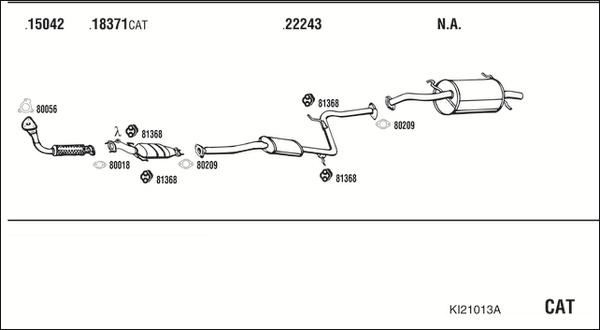 Fonos KI21013A - Система выпуска ОГ autosila-amz.com