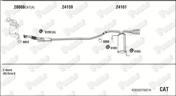 Fonos KIK007067A - Система выпуска ОГ autosila-amz.com