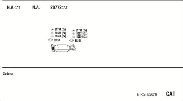 Fonos KIK016357B - Система выпуска ОГ autosila-amz.com