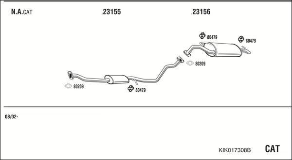 Fonos KIK017308B - Система выпуска ОГ autosila-amz.com