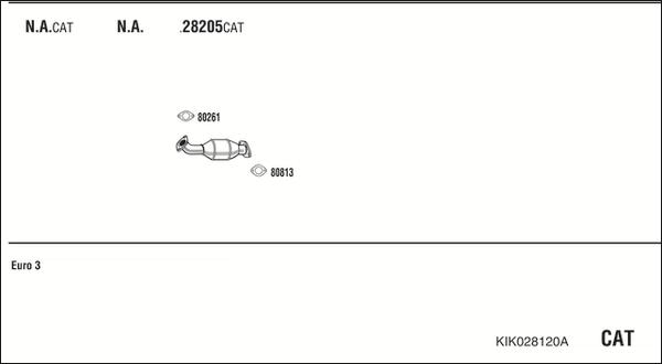 Fonos KIK028120A - Система выпуска ОГ autosila-amz.com