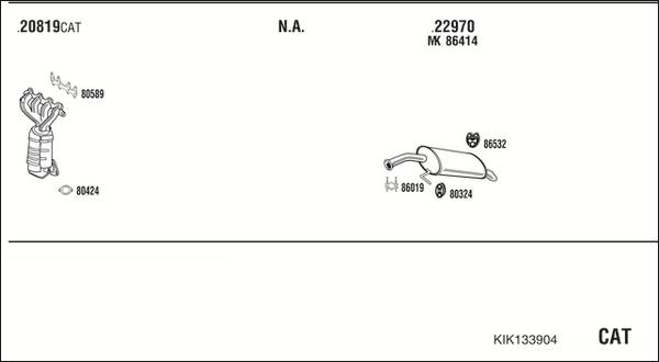 Fonos KIK133904 - Система выпуска ОГ autosila-amz.com