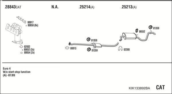 Fonos KIK133892BA - Система выпуска ОГ autosila-amz.com