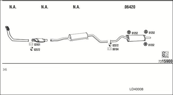 Fonos LD40008 - Система выпуска ОГ autosila-amz.com