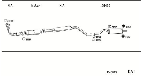 Fonos LD40019 - Система выпуска ОГ autosila-amz.com