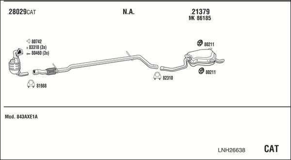 Fonos LNH26638 - Система выпуска ОГ autosila-amz.com