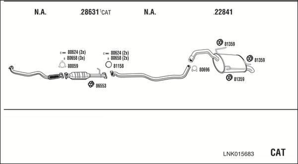 Fonos LNK015683 - Система выпуска ОГ autosila-amz.com