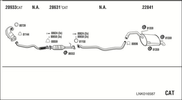 Fonos LNK016587 - Система выпуска ОГ autosila-amz.com